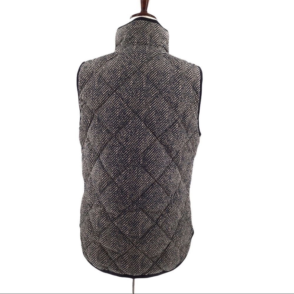 J. Crew‎ Herringbone Quilted Vest Jacket size S 60% down 20% waterfowl feathers - Picture 8 of 15